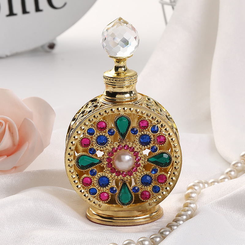 Vintage Collectible Perfume Bottles - ขวดน้ำหอมเทอราเรียมแบบว่างเปล่าแนววินเทจ15มล. ของสะสมงานฝีมือโลหะเคลือบการตกแต่งบ้านขวดแก้วขนาดเล็กของขวัญสำหรับเด็กผู้หญิงคริสต์มาส
