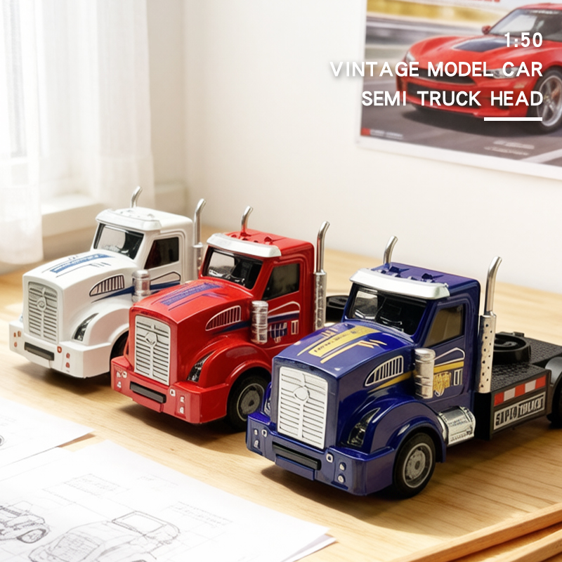 Vintage Collectible Trucks - 1/36 โมเดลรถวินเทจเรโทร,หัวรถบรรทุกกึ่งพ่วง,สำหรับงานหนัก,โลหะหล่อขึ้นรูป,รถพกพาขนาดกะทัดรัด,สวยงาม,ของสะสม,ของขวัญ