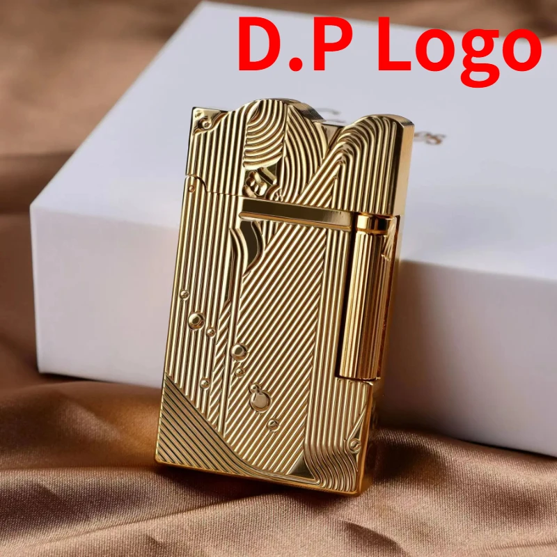 Vintage Collectible Lighters - ไฟแช็คจุดบุหรี่ลายนางเงือกสีทองสไตล์วินเทจไฟแช็กสำหรับผู้ชายไฟแช็คโลหะแบบคลาสสิก