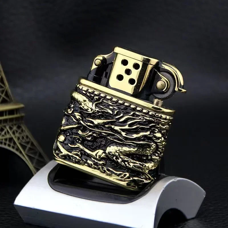 Vintage Collectible Lighters - ZORRO Vintage Vintage Brass Windproof ไฟแช็กของสะสมผู้ชายของขวัญอุปกรณ์สูบบุหรี่