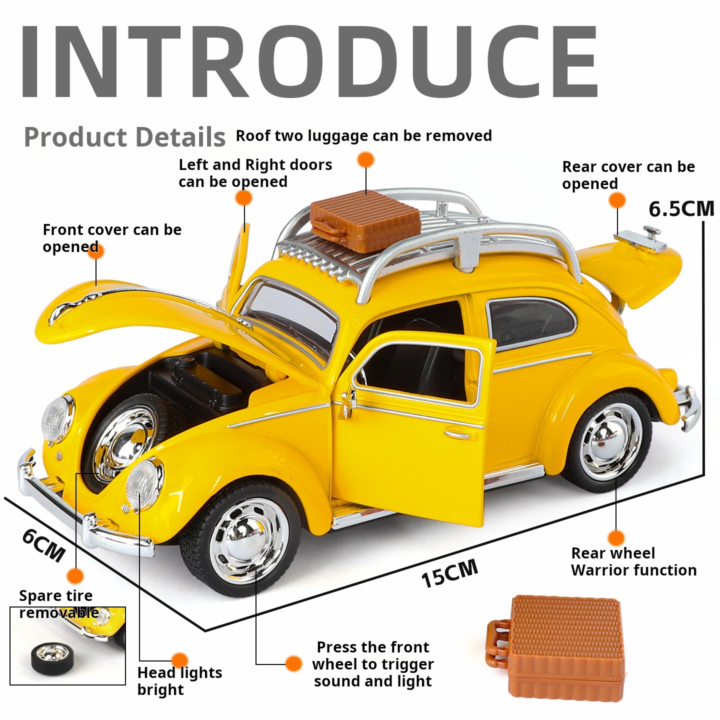 Vintage Collectible Toys For Sale - ขายตรงจากโรงงาน รถโมเดล Volkswagen Beetle ผลิตจากโลหะหล่อขึ้นรูป ของเล่นสะสมสำหรับเด็กผู้ชาย
