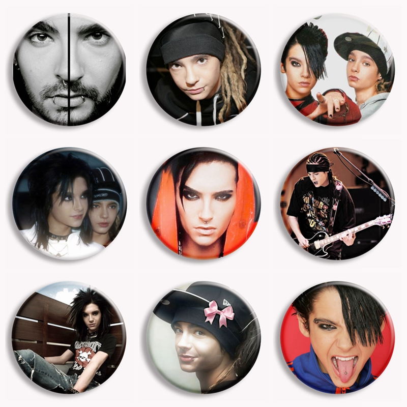 Vintage Collectible Jewelry - สายรัดร็อค TOKIO โรงแรม kaulitz วินเทจกระดุมแบบกอธิคโลหะพังค์กระเป๋าเข็มกลัดอุปกรณ์เสริมสำหรับคนรักดนตรีสะสม