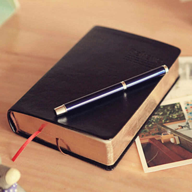 Vintage Collectible Books - Vintage หนังหนาพระคัมภีร์โน้ตบุ๊ค Blank Diary Book Retro