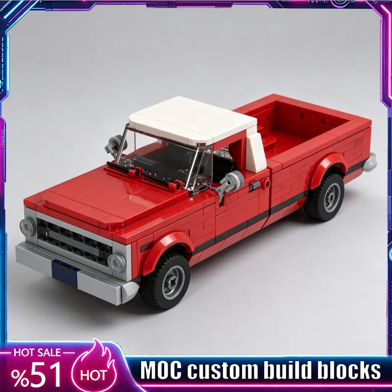 Vintage Collectible Trucks - ชุดตัวต่อรถกระบะวินเทจ 442 ชิ้น แบบ MOC ของเล่นเสริมสร้างทักษะ