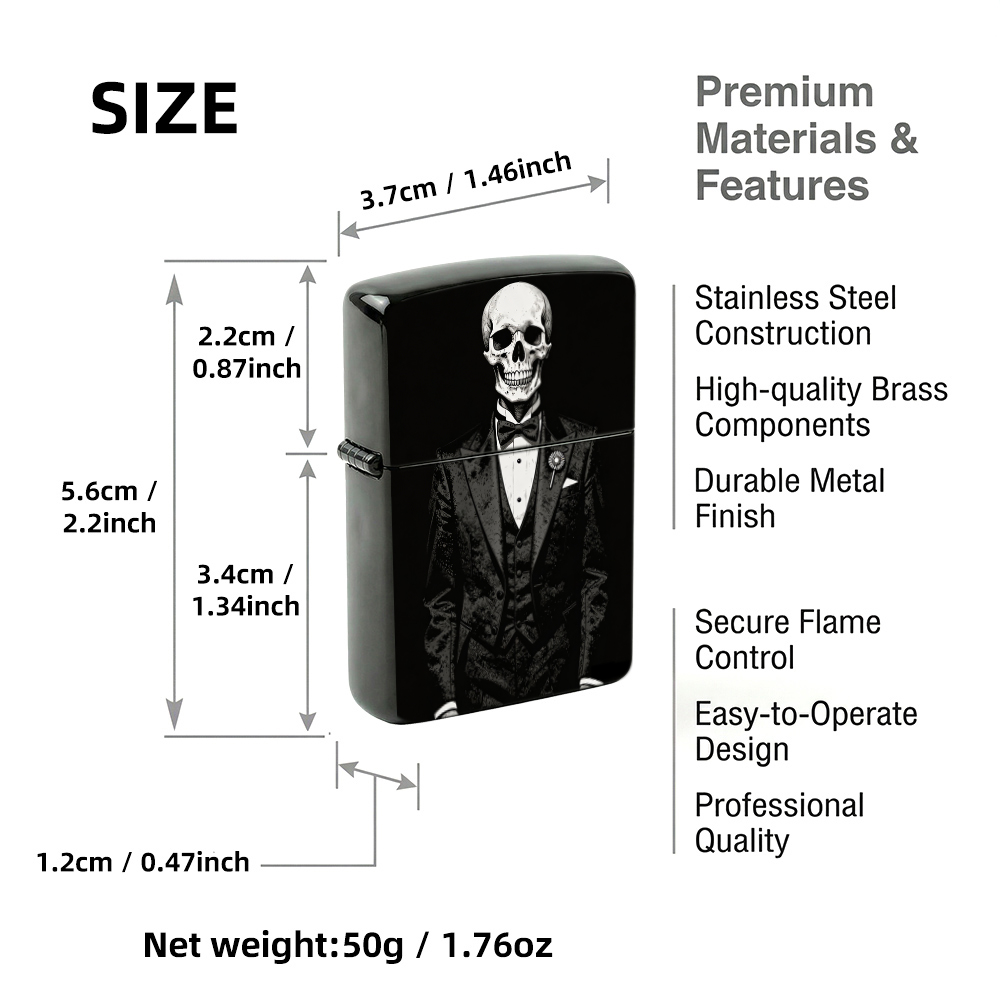 ไฟแช็กวินเทจแบบฝาพับ ลายศีรษะส - Vintage Collectible Lighters บทวิจารณ์และราคา