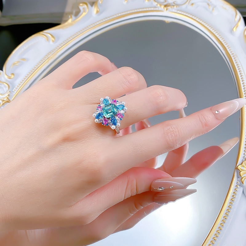 แหวนค็อกเทลประดับพลอยสีรุ้ง รุ - Vintage Collectible Jewelry บทวิจารณ์และราคา